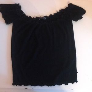 brandy Melville lettuce edge off the shoulder top